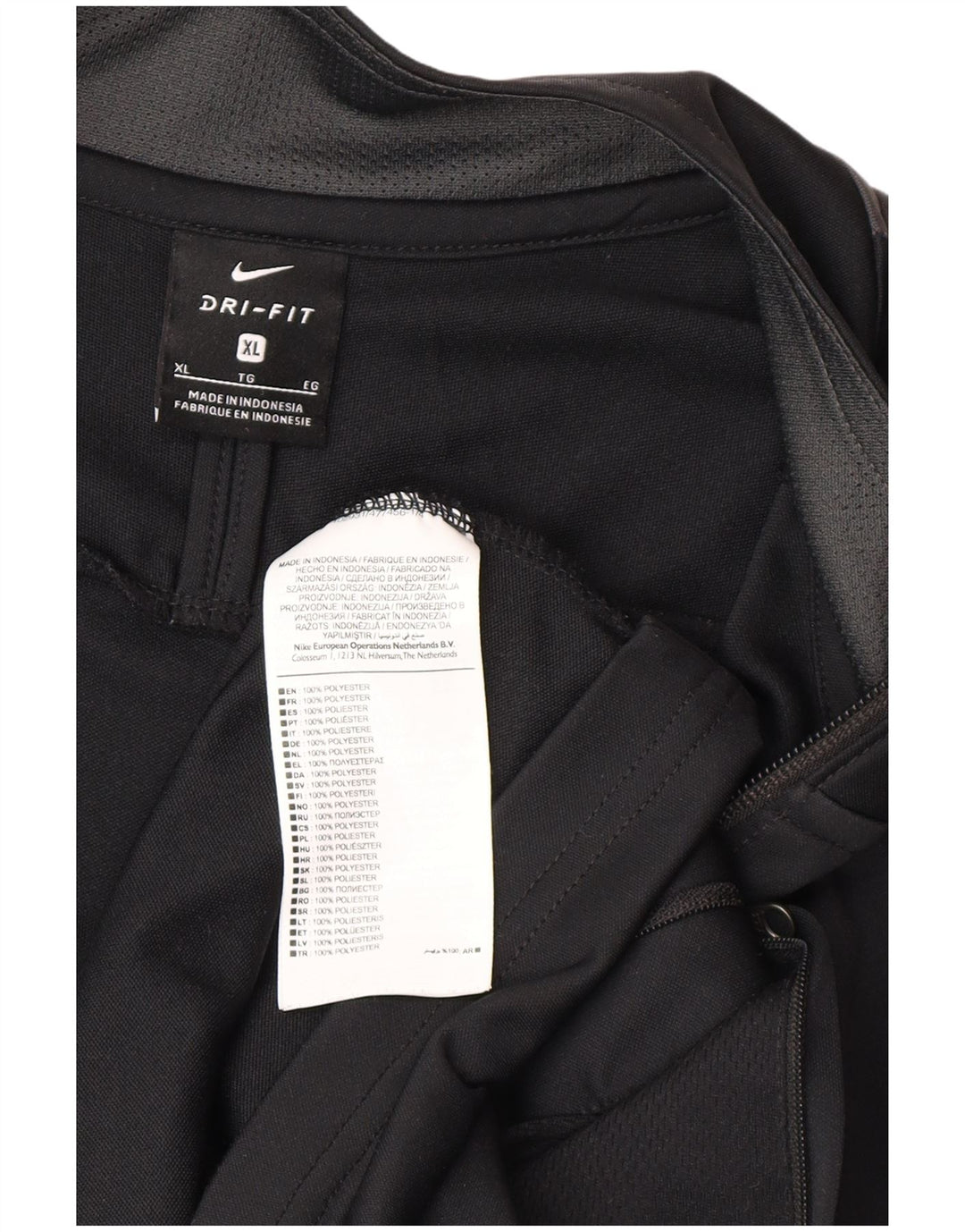 Nike Grafisk træningsdragt til mænd Topjakke XL Sort Colourblock Polyester