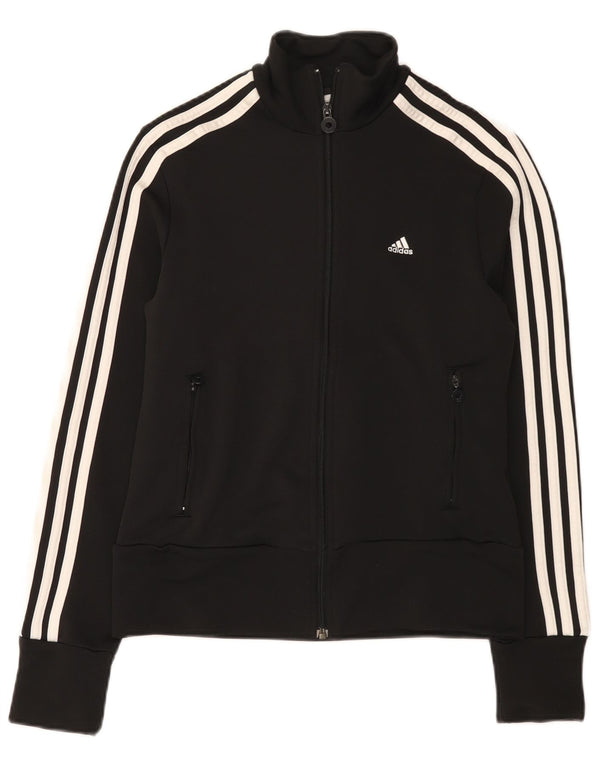 Adidas træningsdragt topjakke til kvinder UK 14 Medium Sort Polyester