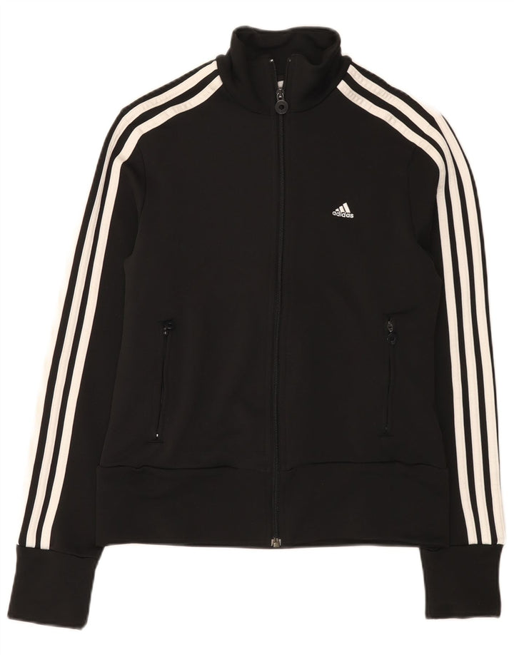 Adidas træningsdragt topjakke til kvinder UK 14 Medium Sort Polyester