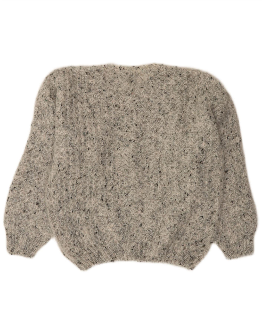 VINTAGE Dame oversized cardigan sweater UK 18 XL Grå Flecked