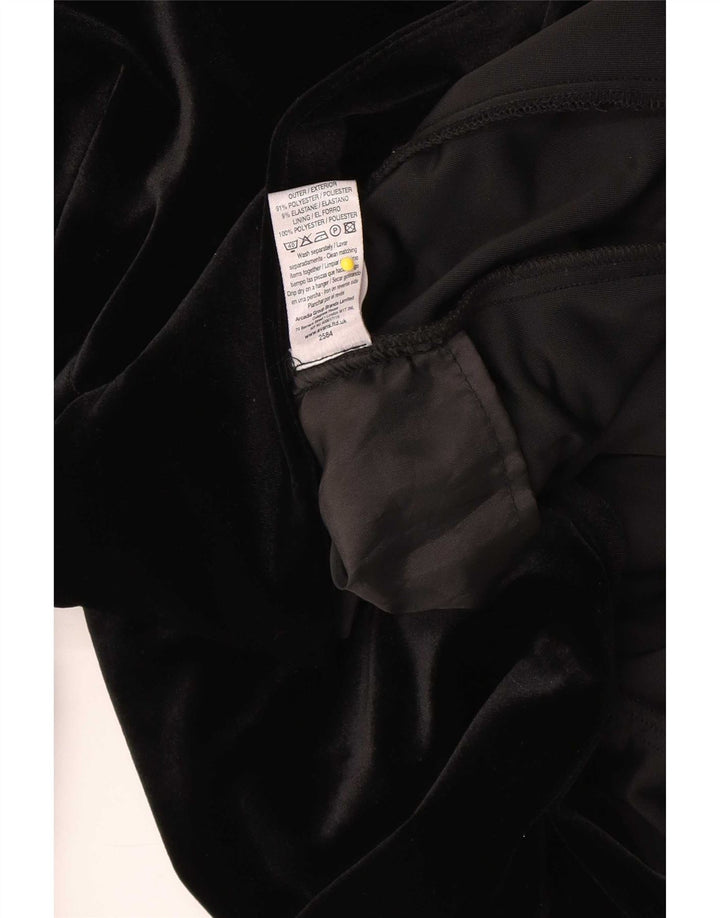 Vintage Dame Velvet Overcoat UK 16 Large Black Polyester