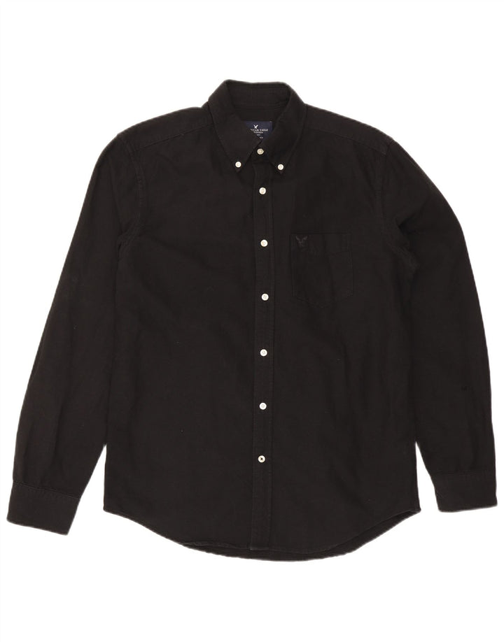 American Eagle Herre Classic Fit skjorte Medium Sort bomuld