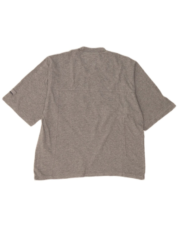 Adidas Herre T-Shirt Top UK 40/42 Medium Grey Bomuld
