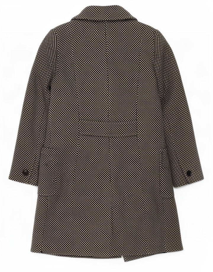 Max & Co. Dame Oversized Dobbeltradet Frakke UK 6 XS Black Spotted Cupro