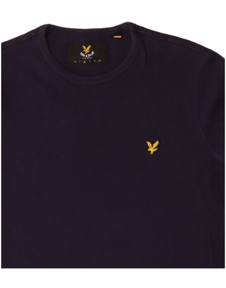 Lyle & Scott Herre T-shirt Top Medium Marineblå Bomuld