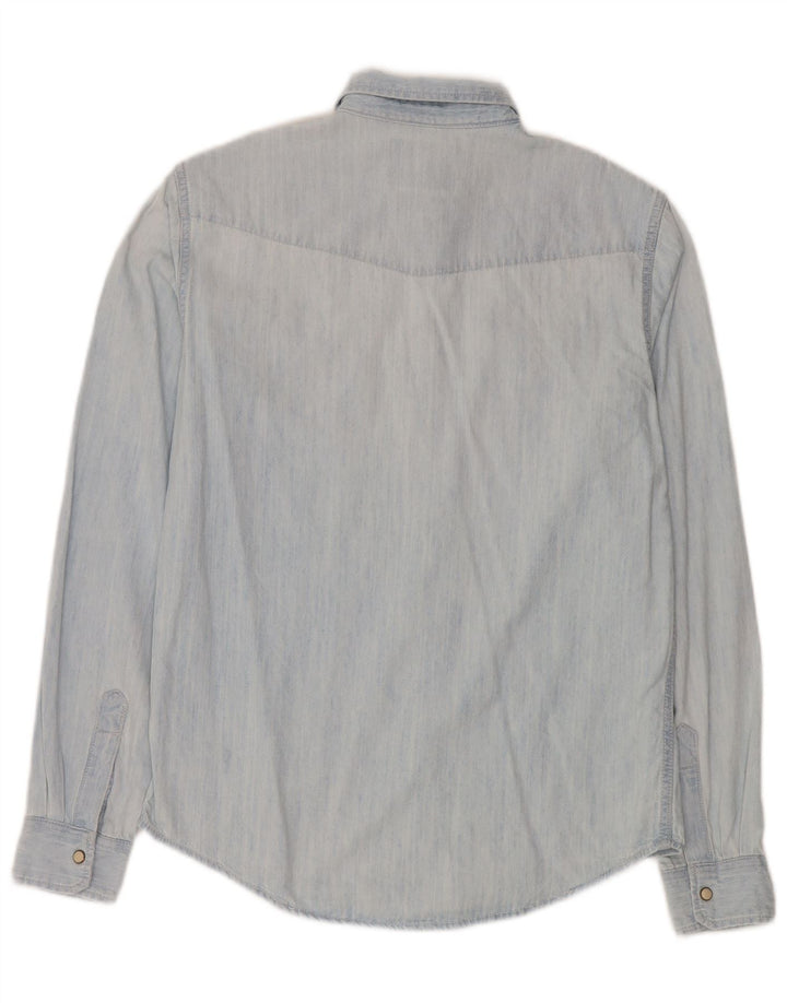 Zara Denimskjorte til mænd mellemblå