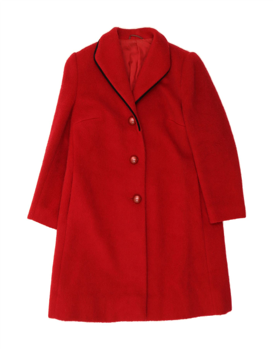 VINTAGE Womens Overcoat UK 14 Large Red Wool Vintage Vintage and Second-Hand Vintage from Messina Hembry 