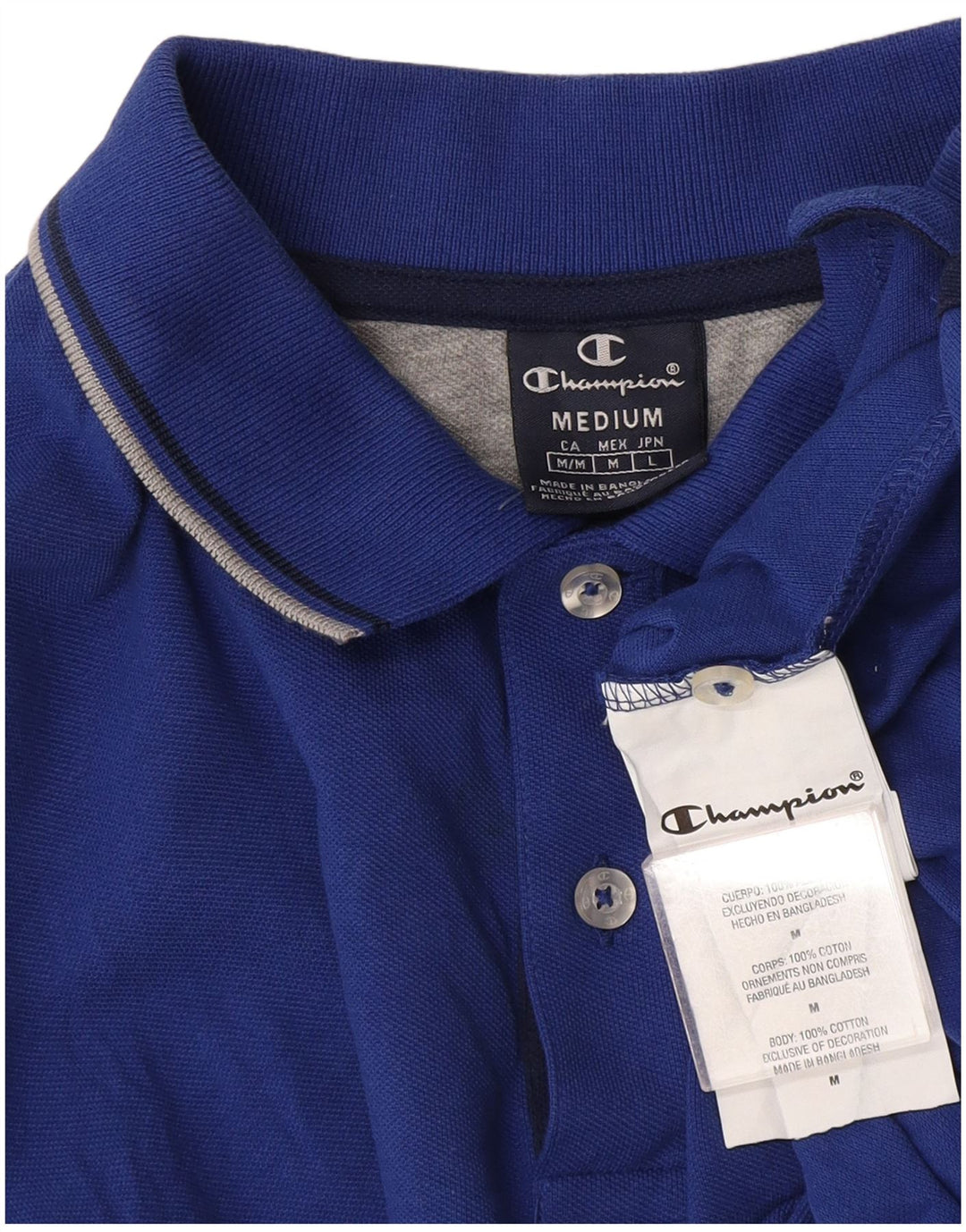 Champion herre poloshirt mellemblå bomuld
