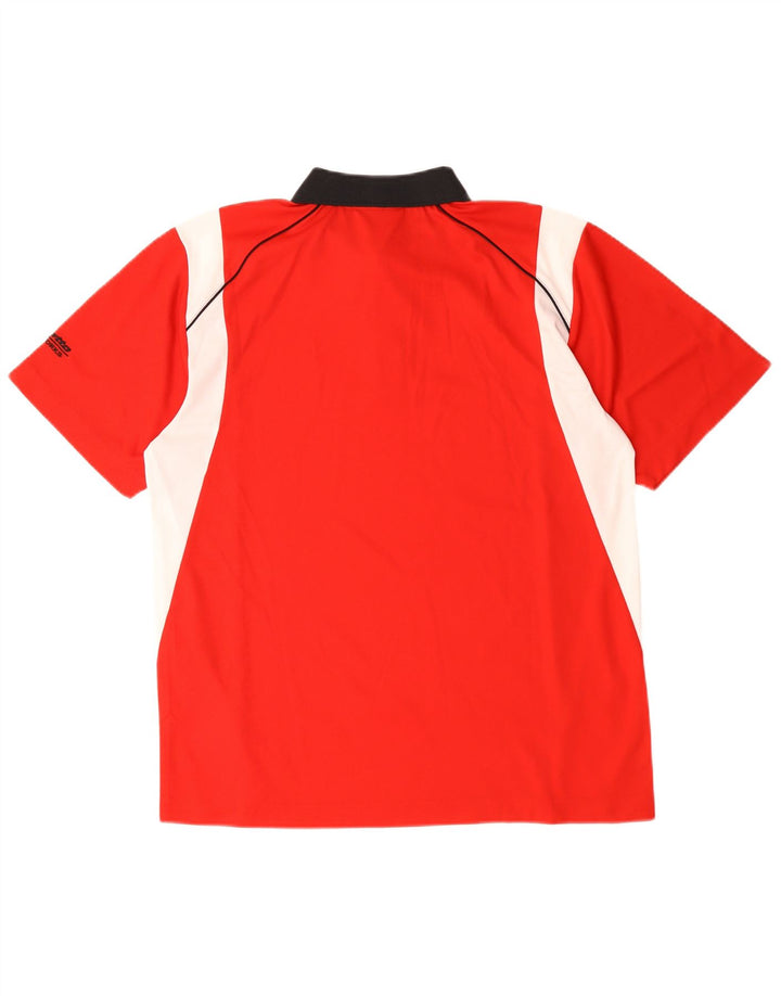 Lotto Herre Rugby Polo Shirt Medium Rød Colourblock Polyester