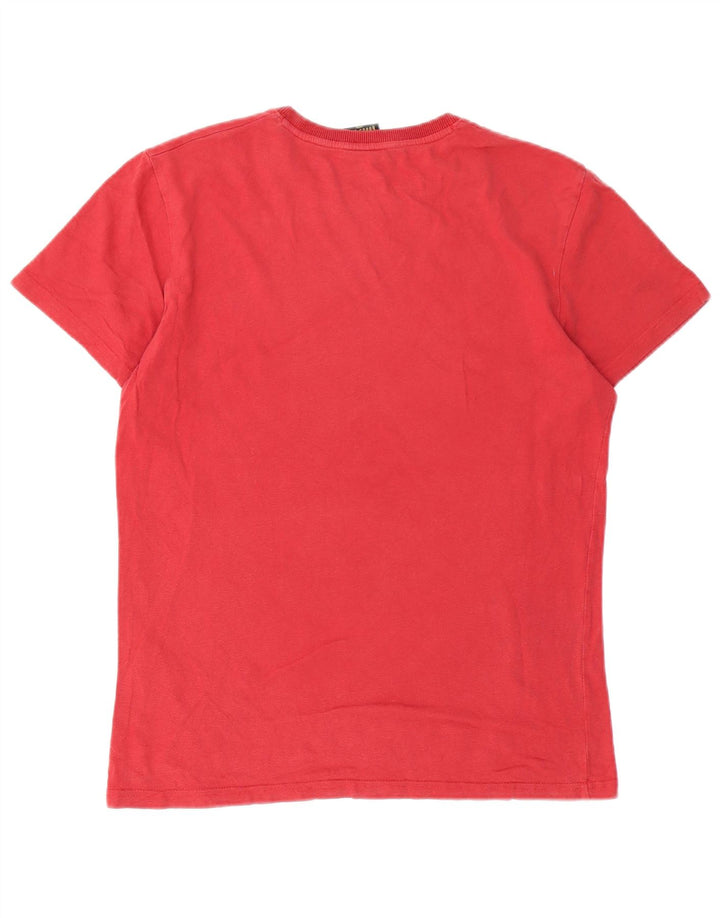 SUPERDRY Grafisk T-shirt top til mænd, stor rød bomuld
