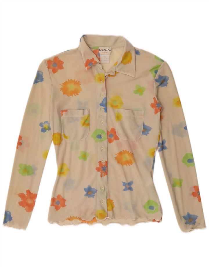Max & Co. Dameskjortebluse UK 12 Medium Off White Floral