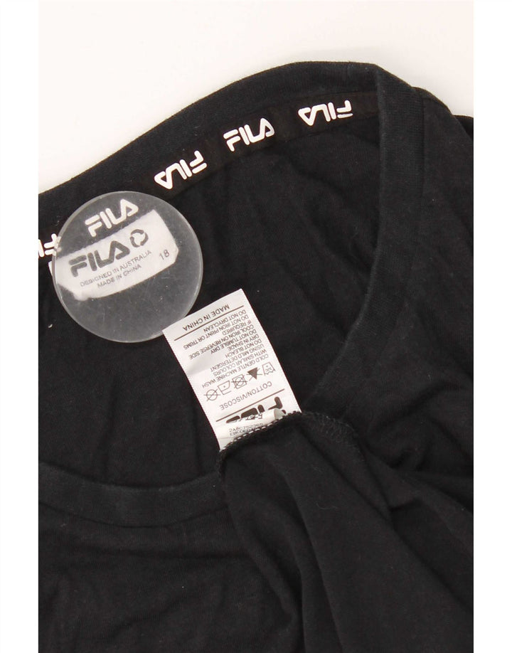 Fila Damevest Top UK 18 XL Sort Bomuld