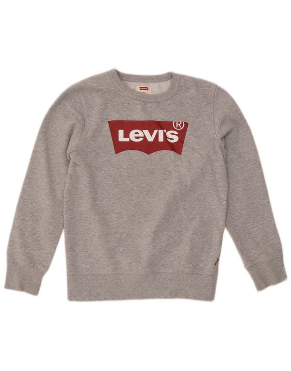 Levi's Boys Grafisk Sweatshirt Jumper 10-11 år Medium Grå Bomuld