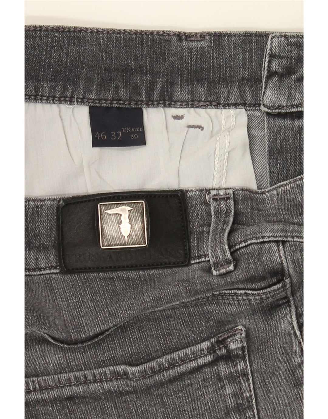 TRUSSARDI Mens Slim Jeans W30 L32 Grey Vintage Trussardi and Second-Hand Trussardi from Messina Hembry 