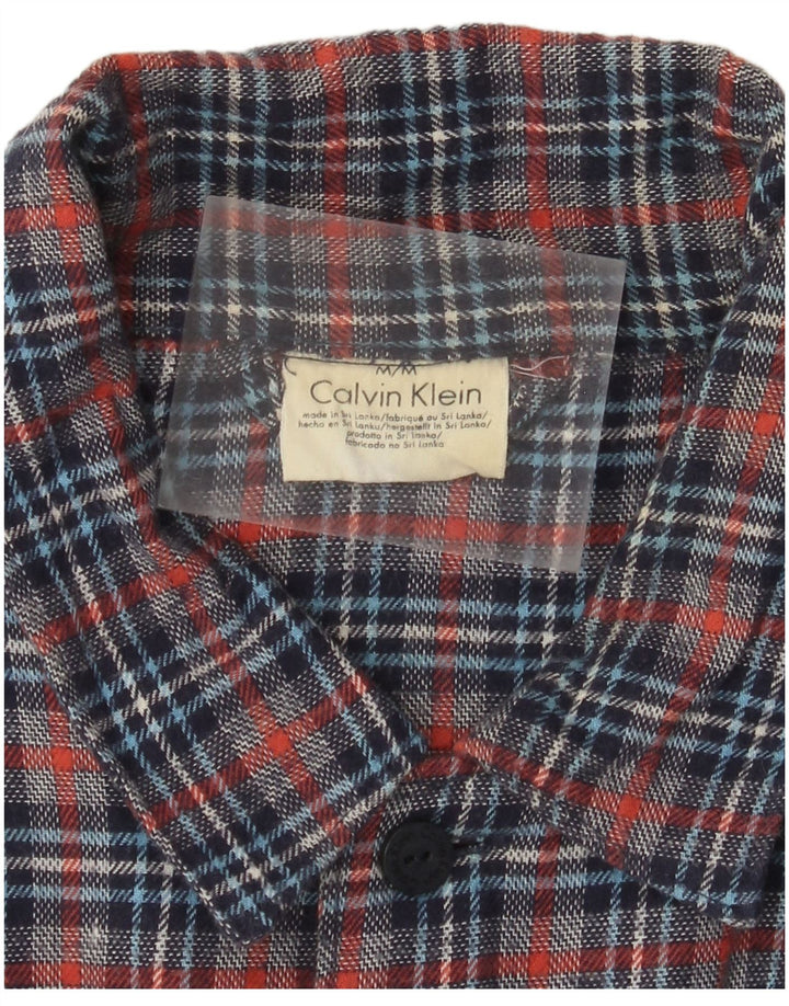 Calvin Klein Herre Flanelskjorte Medium Flerfarvet Plaid Bomuld