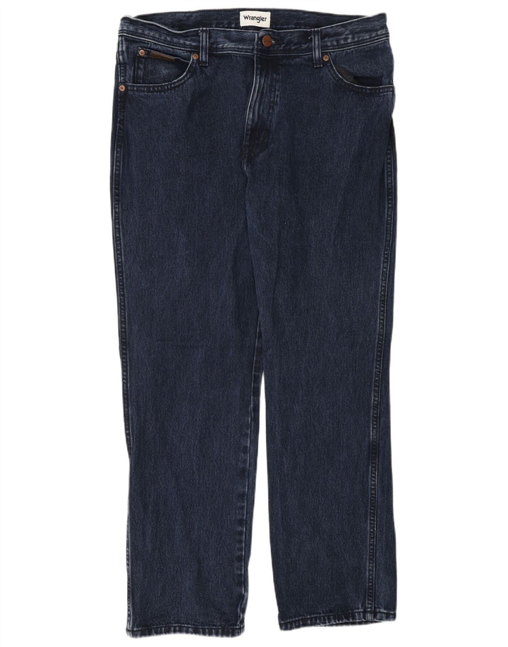 Wrangler Herre Texas Straight Jeans W34 L30 Navy Blue