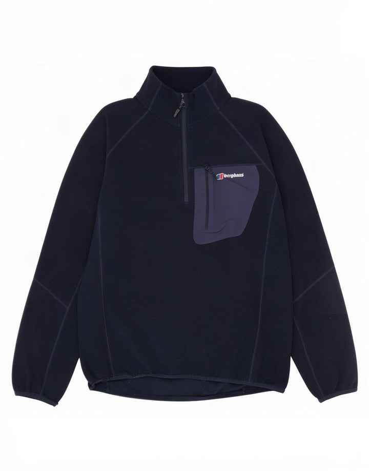 Berghaus Herre lynlås hals Fleece Jumper Stor marineblå polyester