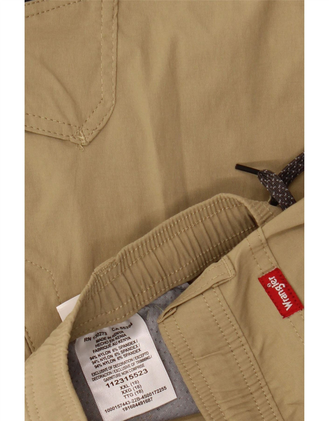 WRANGLER Cargo Shorts til drenge 15-16 år 2XL W30 Beige Nylon