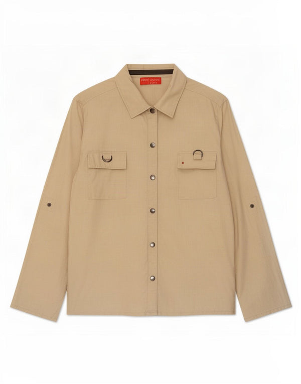 Perte dy Krizia Dameskjorte UK 18 XL Beige Linen