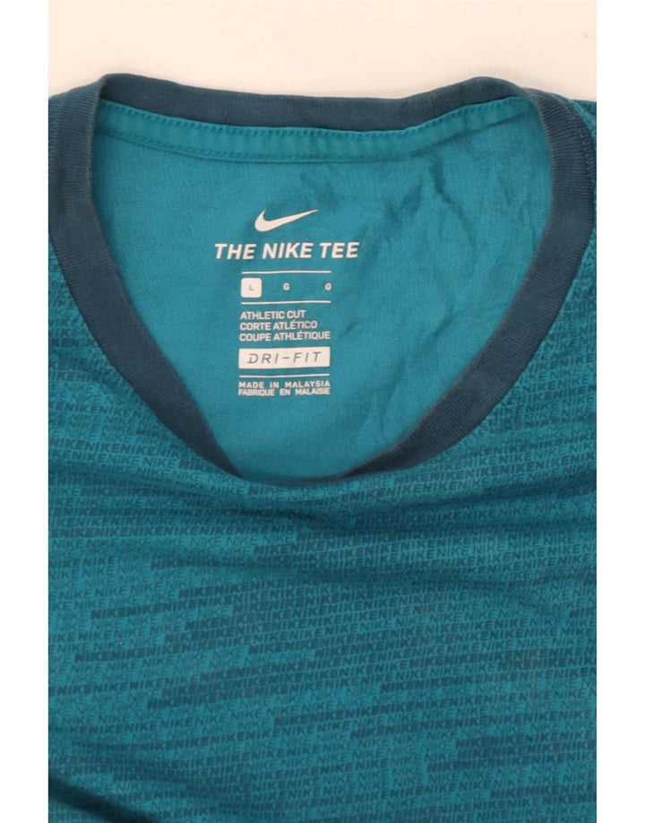 Nike Herre Athletic Cut Grafisk T-Shirt Top Stor Blå