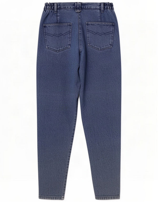 C&A Womens High Waist Tapered Jeans UK 16 Large W30 L30 Blue Cotton