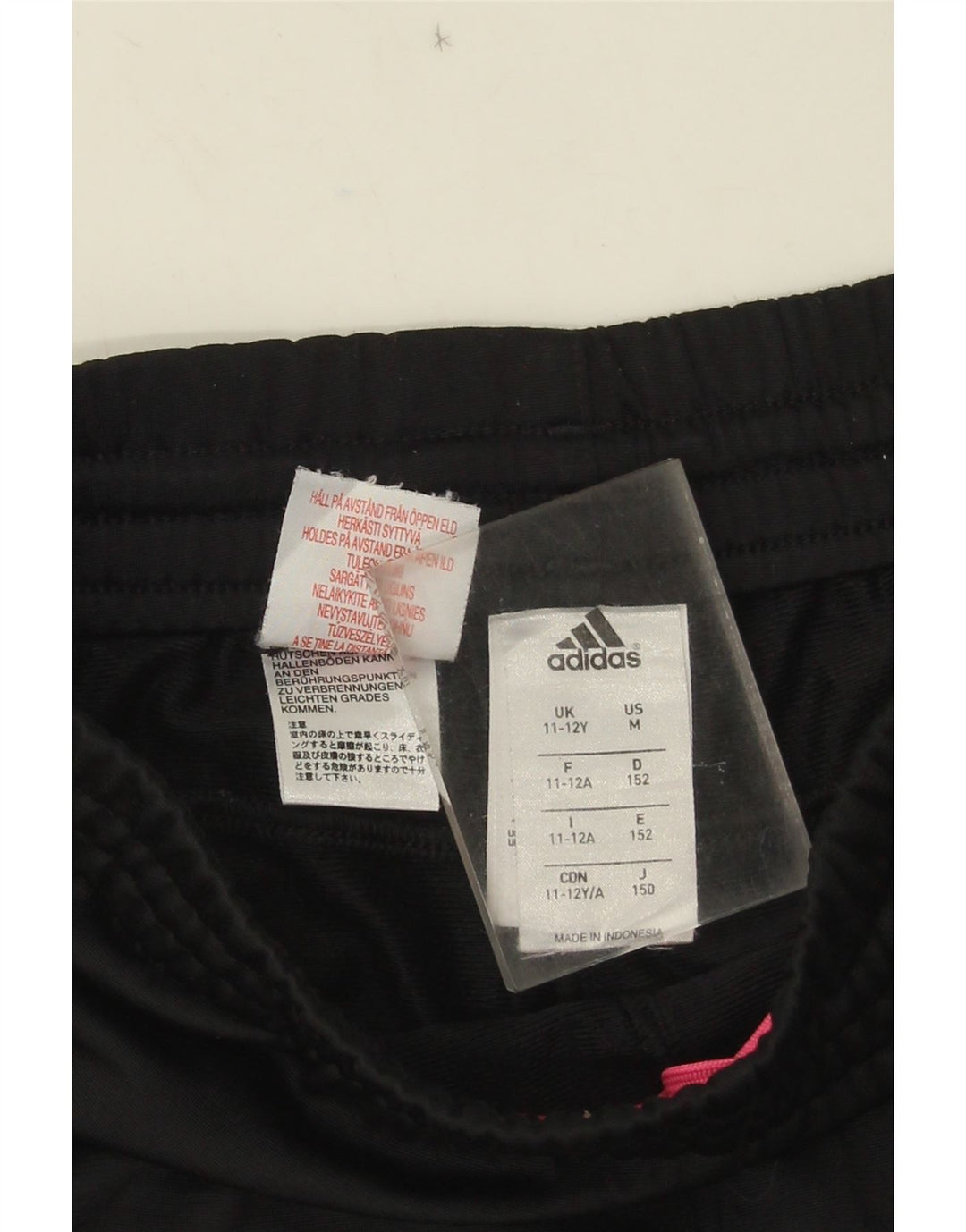 Adidas pigetræningsbukser 11-12 år Sort polyester