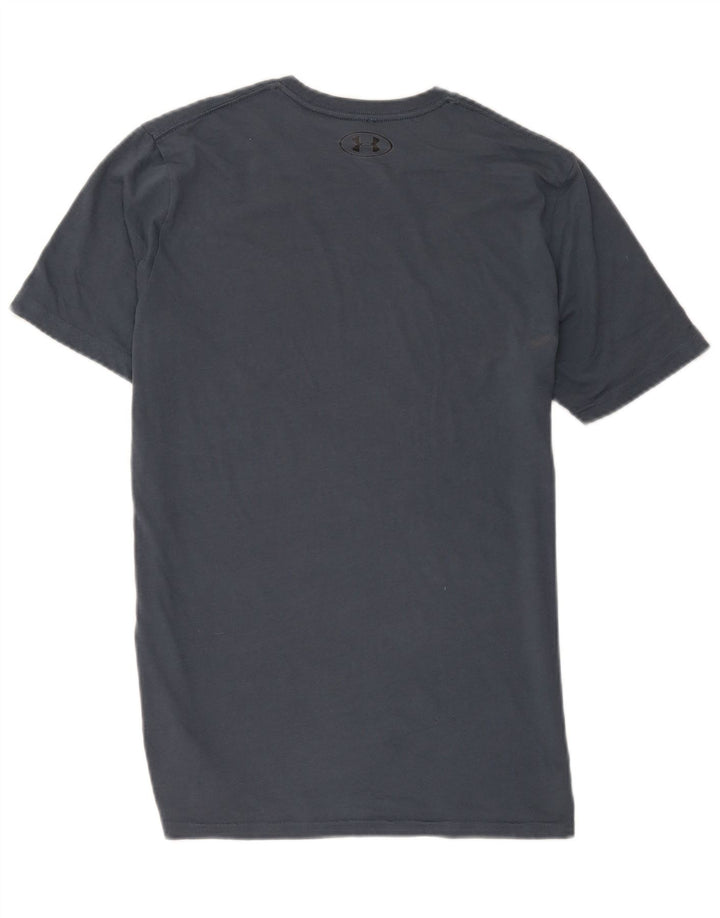 Under Armour Herre Heat Gear T-Shirt Top Medium Navy Blue