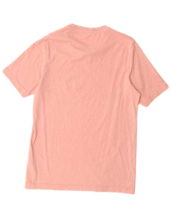 ADIDAS grafisk T-shirt top til kvinder UK 6 XS Pink bomuld