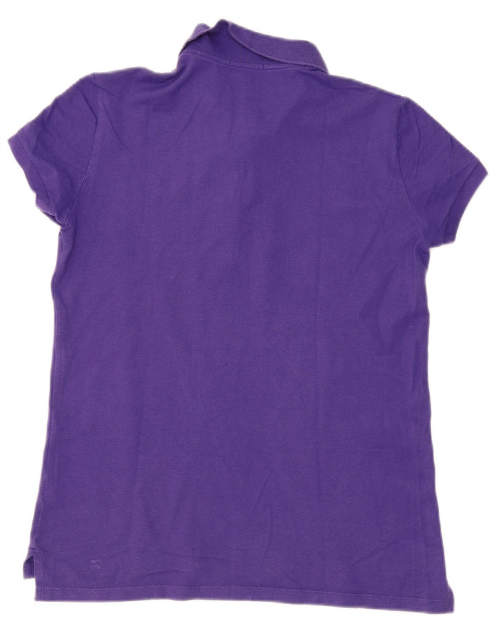 Lacoste Dame Polo Shirt Størrelse 42 Stor Lilla Bomuld