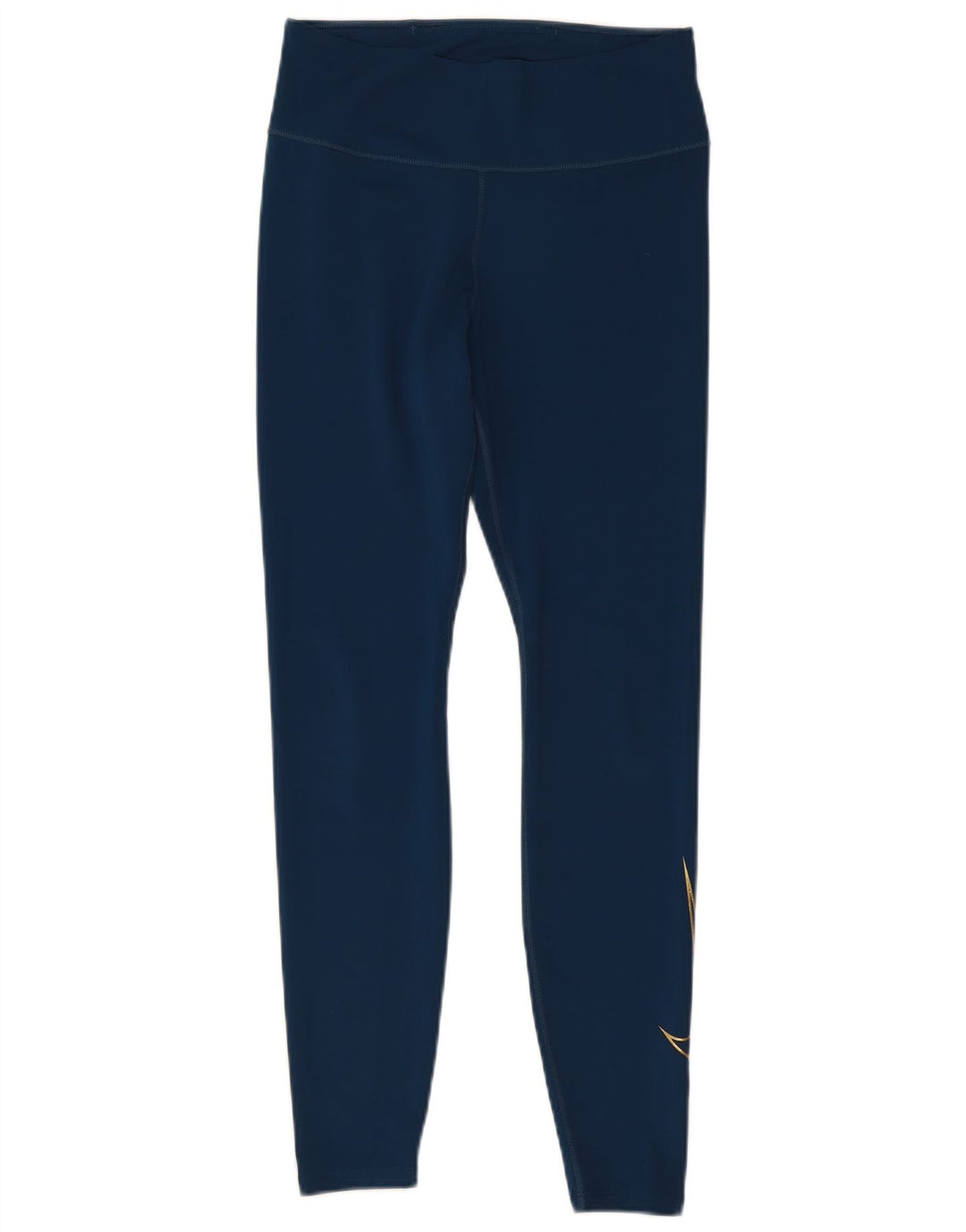 Nike Dame Dri Fit Grafiske Leggings UK 12 Medium Blue Polyester