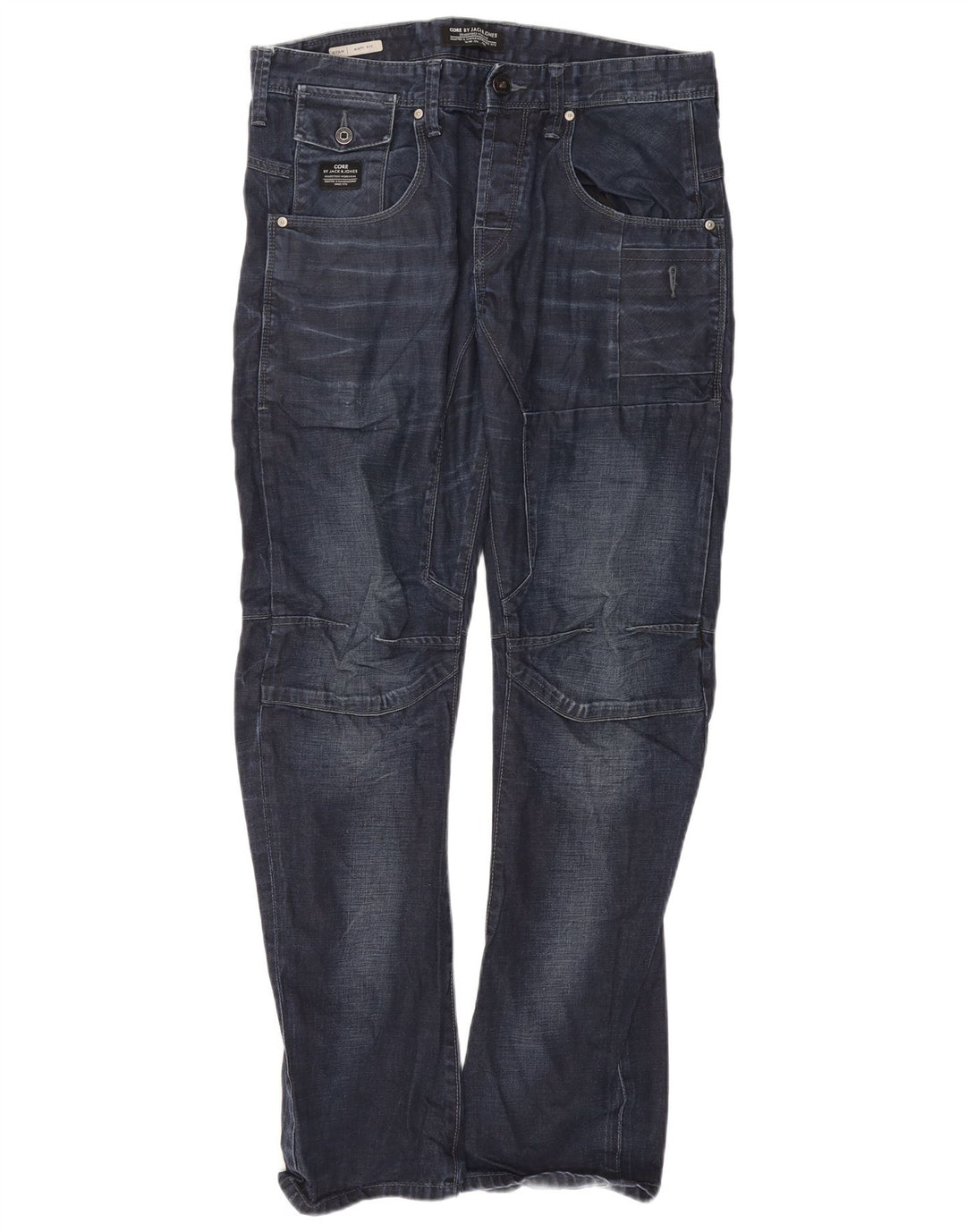 Jack & Jones Herre Stan Bootcut Jeans W34 L34 Marineblå Bomuld