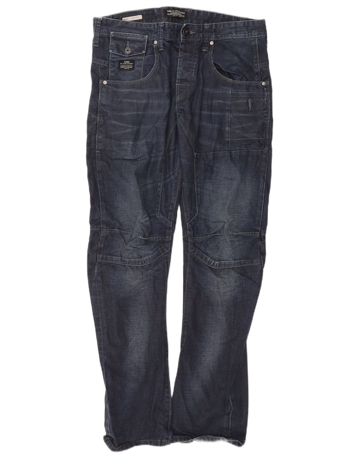 Jack & Jones Herre Stan Bootcut Jeans W34 L34 Marineblå Bomuld