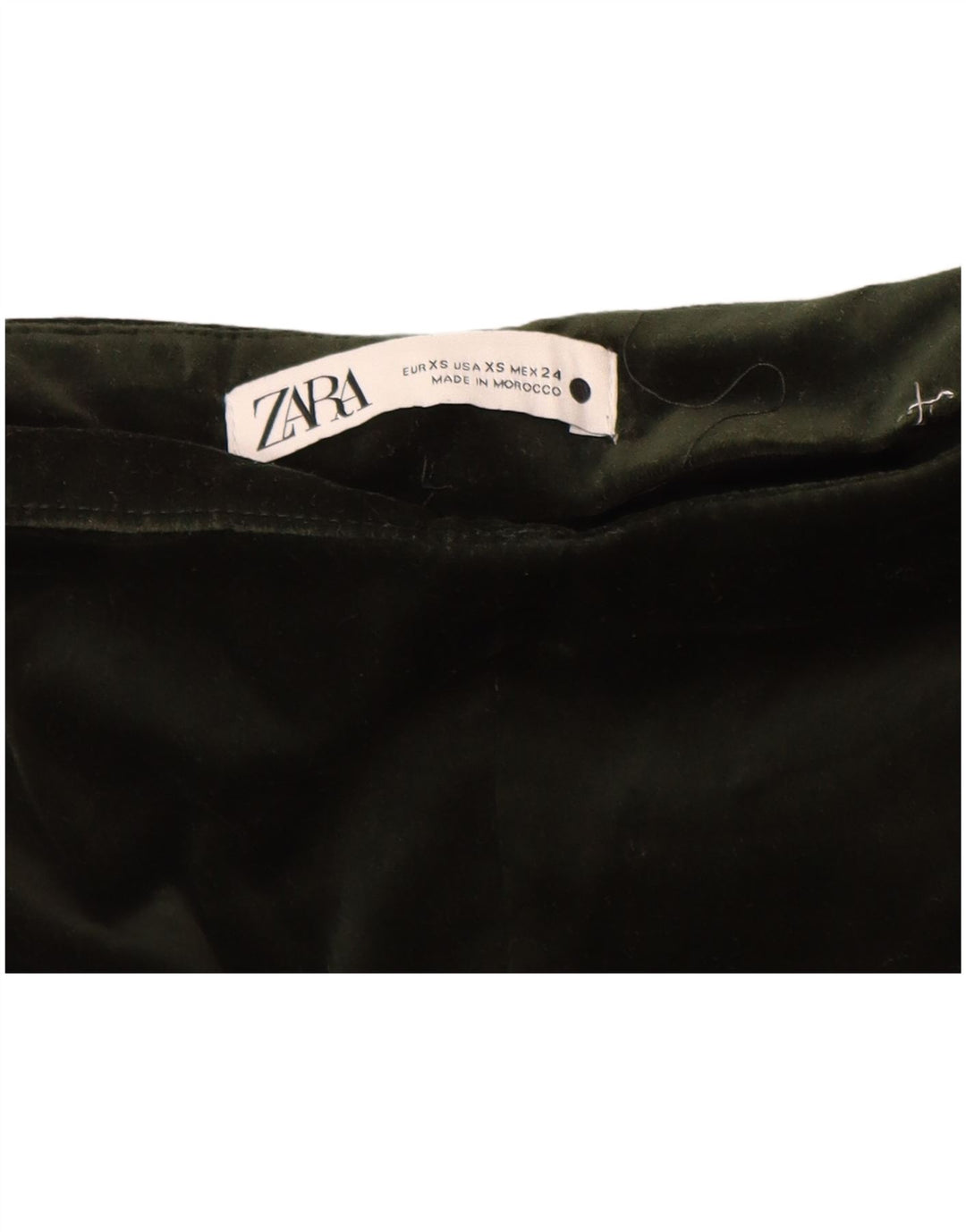 Zara Lige Casual Bukser til kvinder XS W24 L26 Grøn