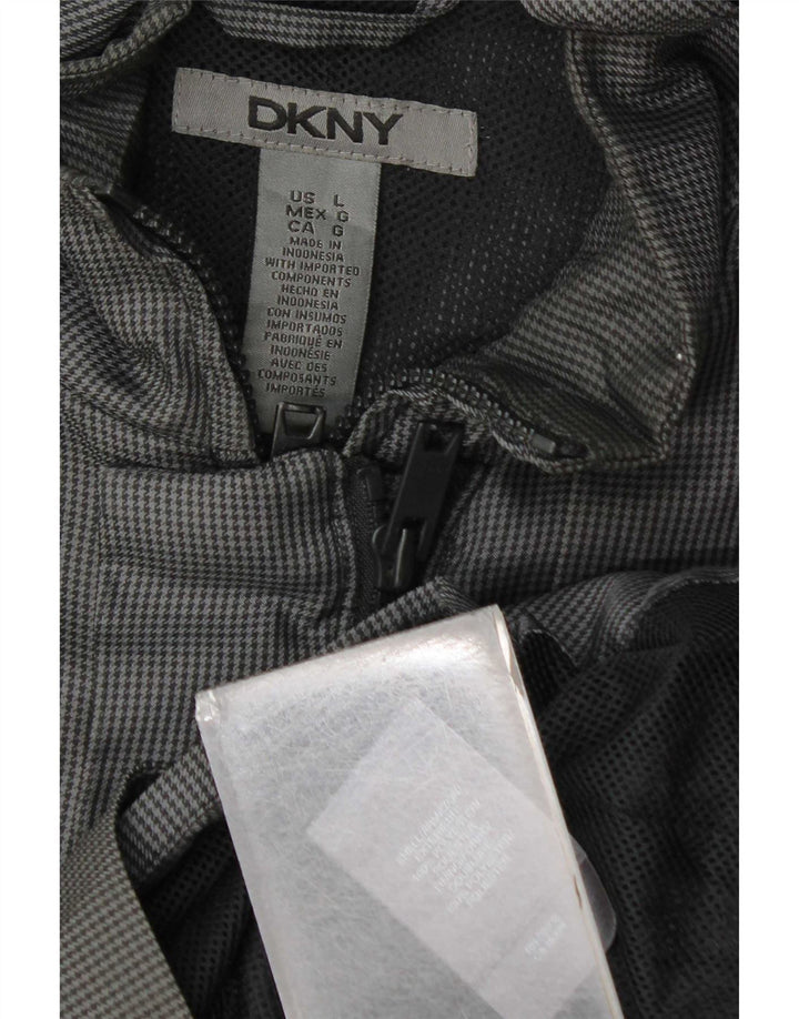Dkny Herre Utility Jacket UK 40 Large Grey Houndstooth Polyester