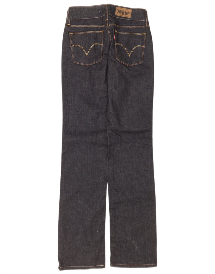 Levi's Dame 570 Straight Jeans W26 L34 Marineblå Bomuld
