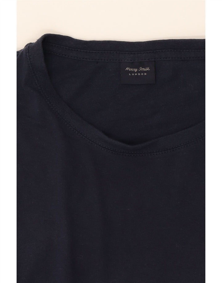 VINTAGE Mens T-Shirt Top XL Navy Blue Cotton Vintage Vintage and Second-Hand Vintage from Messina Hembry 