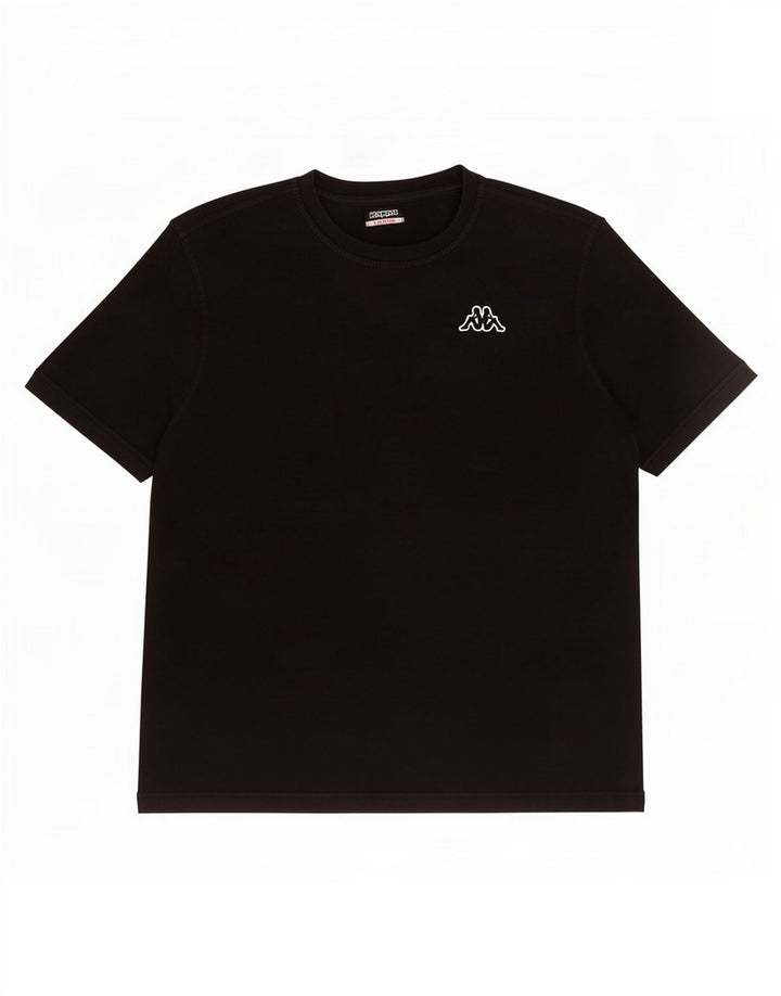 Kappa Herre T-Shirt Top Stor Sort Bomuld