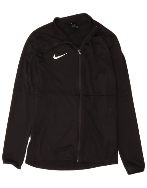 Nike Mens Dri Fit Tracksuit Top Jacket Small Black Polyester