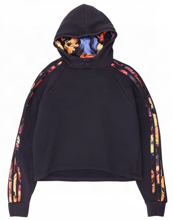 Adidas Pige Crop Hoodie Jumper 14-15 år Marineblå Bomuld