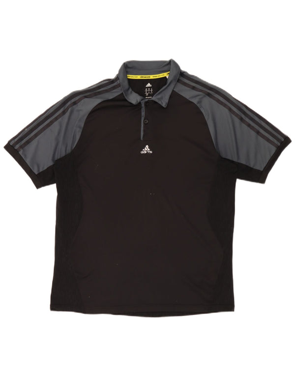 Adidas Herre Climacool Polo Shirt Medium Sort Colourblock