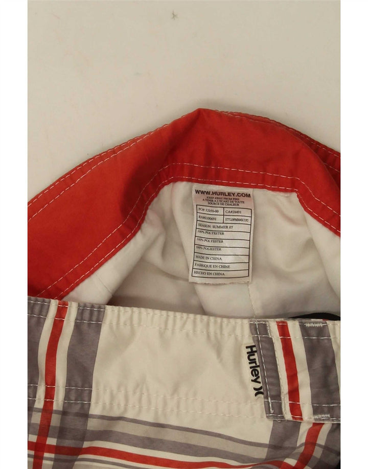 Hurley Herre grafiske svømmeshorts Store hvidternede polyester