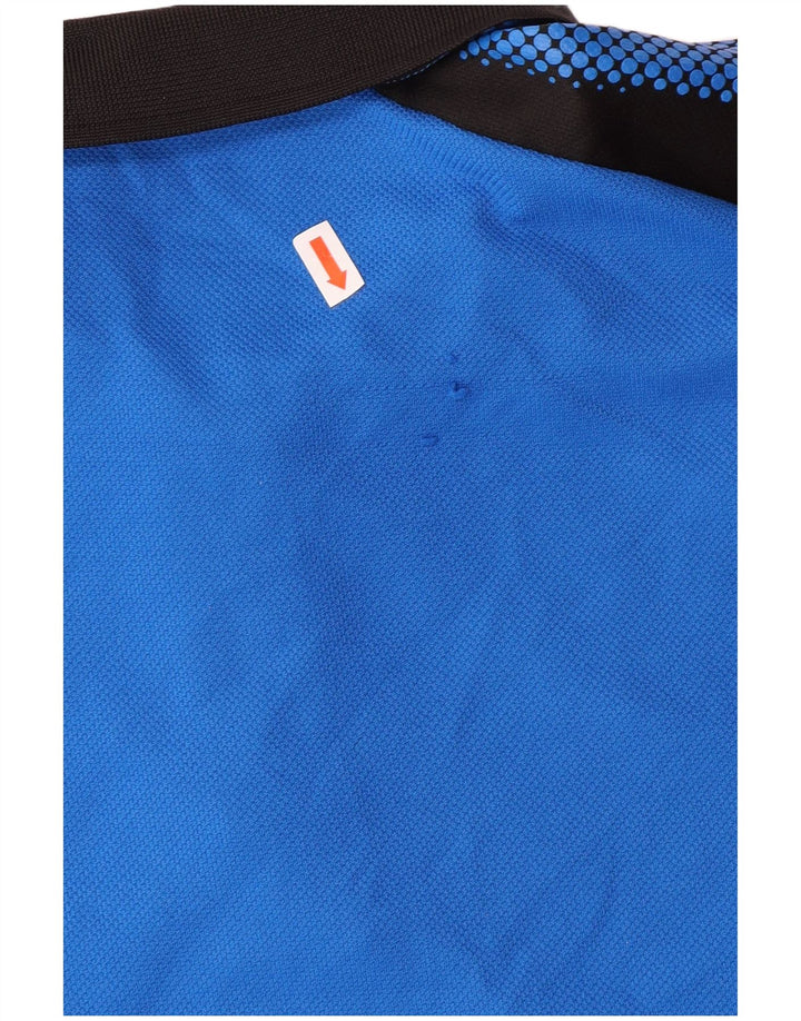 PUMA Grafisk poloshirt til mænd, stor blå farveblok polyester