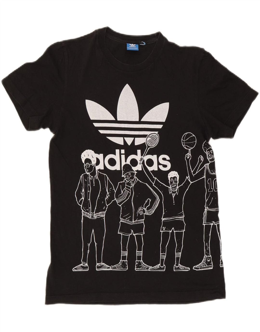 Adidas Herre grafisk T-shirt top lille sort bomuld