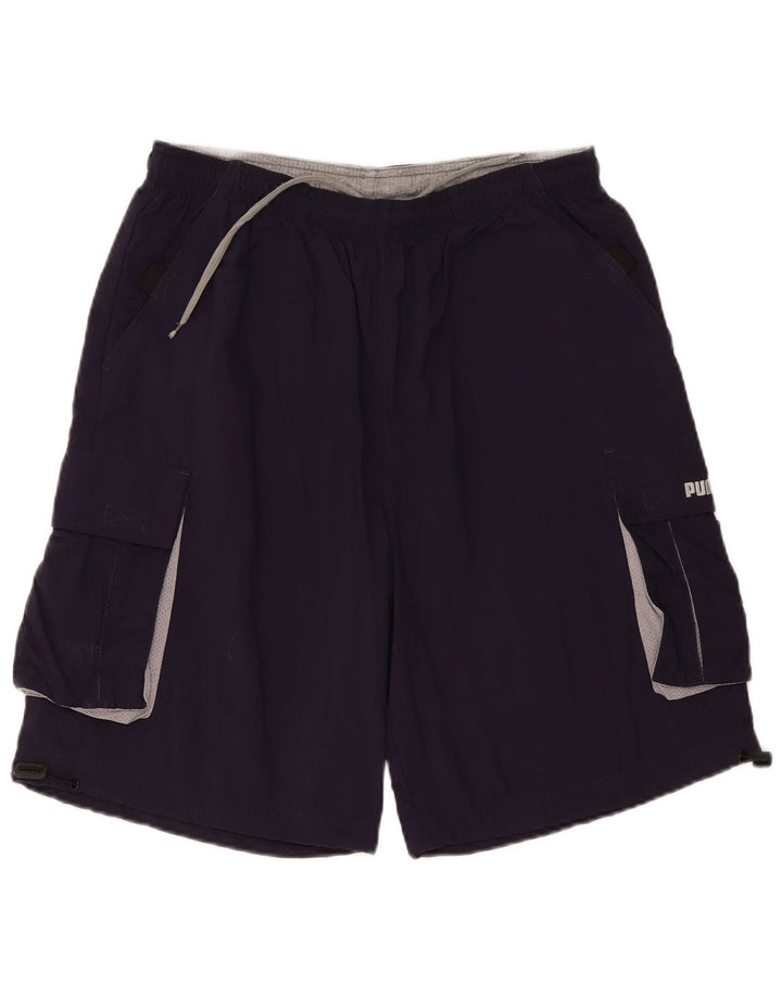 Puma Herre Cargo Sports Shorts Medium Navy Blue Nylon