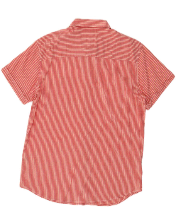 Wrangler Kortærmet Slim Fit Skjorte til mænd 2XL Pink Stribet Bomuld