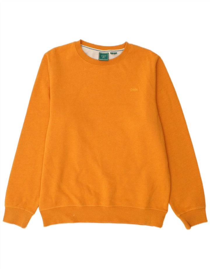 SUPERDRY Sweatshirt til mænd 2XL Gul bomuld