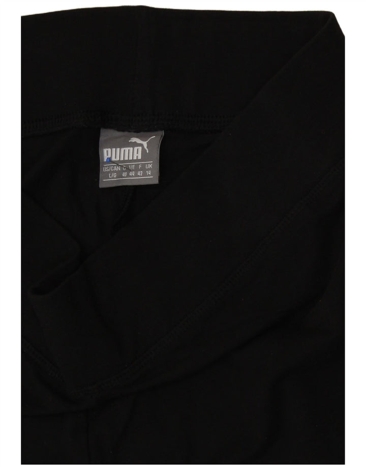 Puma Kvinders Grafiske Leggings UK 14 Stor sort bomuld