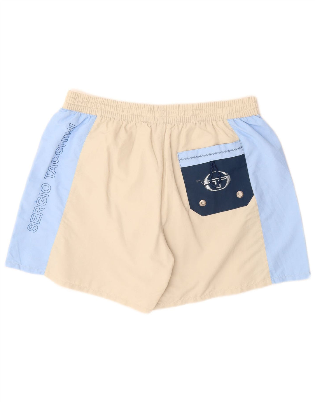 Sergio Tacchini Herre grafiske svømmeshorts XL Beige Colourblock