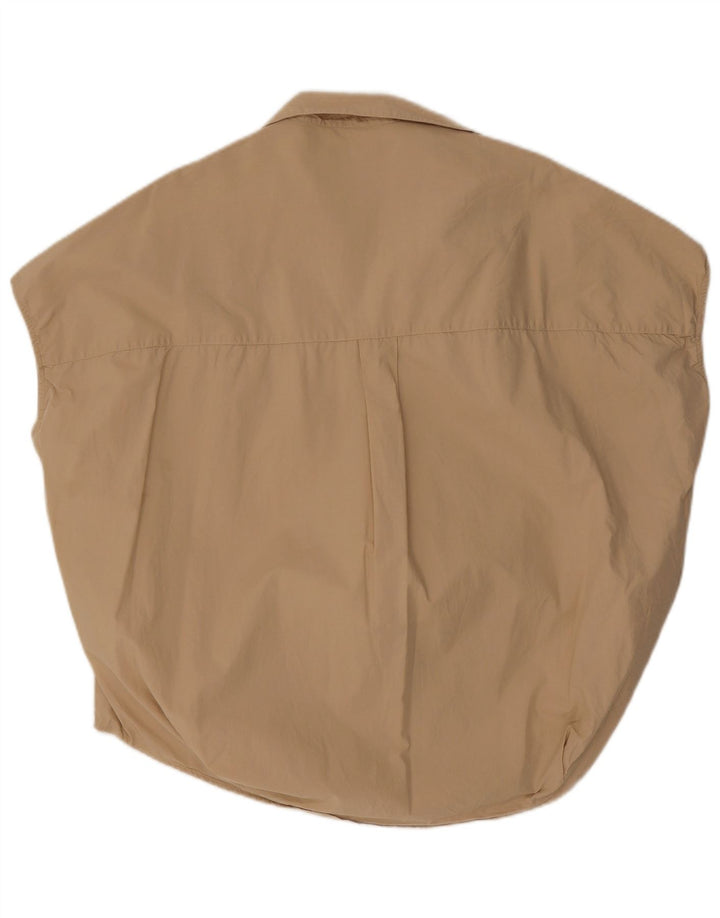 French Connection Dame Ærmeløs Oversized bluse Top UK 14 Medium Beige