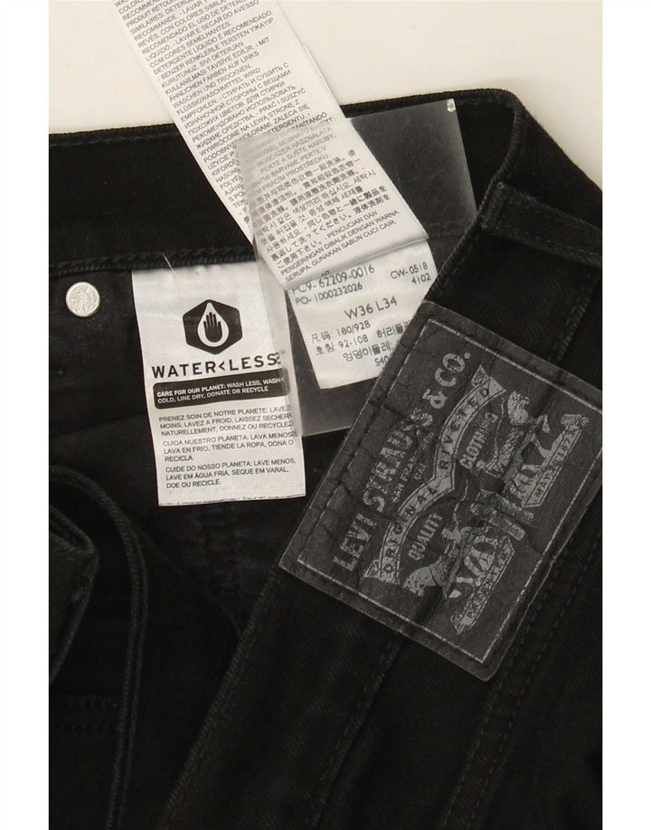 Levi's Slim Jeans til kvinder W36 L31 Sort bomuld
